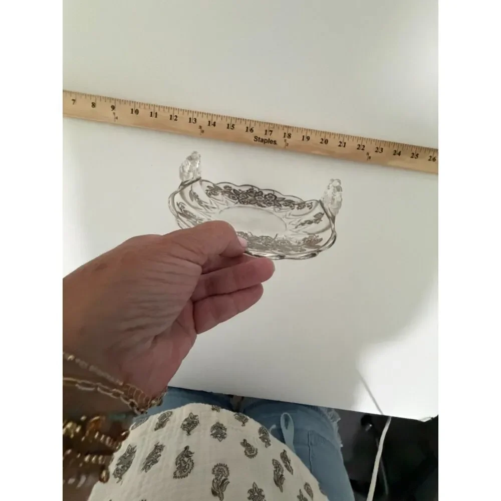 Vintage Candy Dish Detailed With Sterling Overlay - Very Unique - This Was Cr